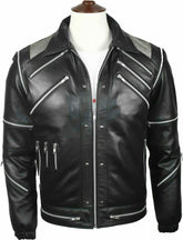 Rare Find MJ's Beat it Up Rocker Real Black Leather Jacket for Men - MNCLeather